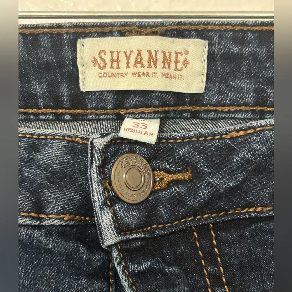 Shyanne Dark Blue Flare Jeans - Picture 2 of 5